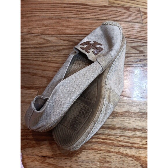 Women’s Tory Burch Canvas Espadrille Tan Brown Size 11! - Picture 7 of 7